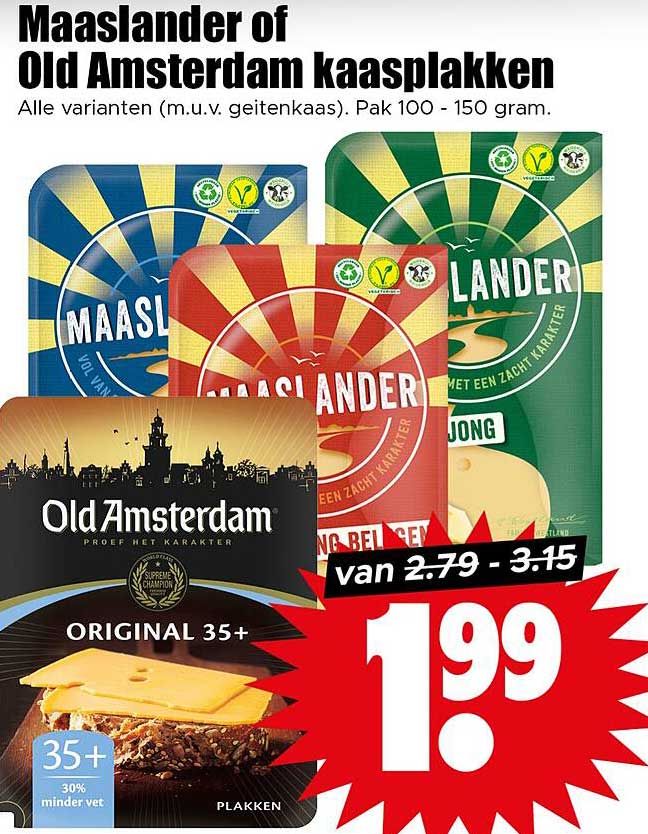Maaslander of Old Amsterdam kaasplakken