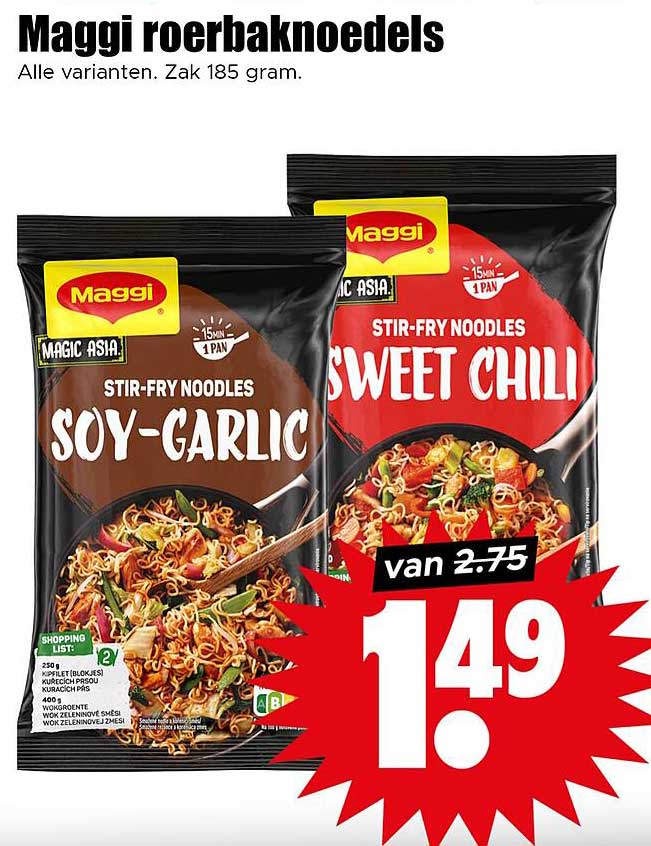 Maggi roerbakknoedels