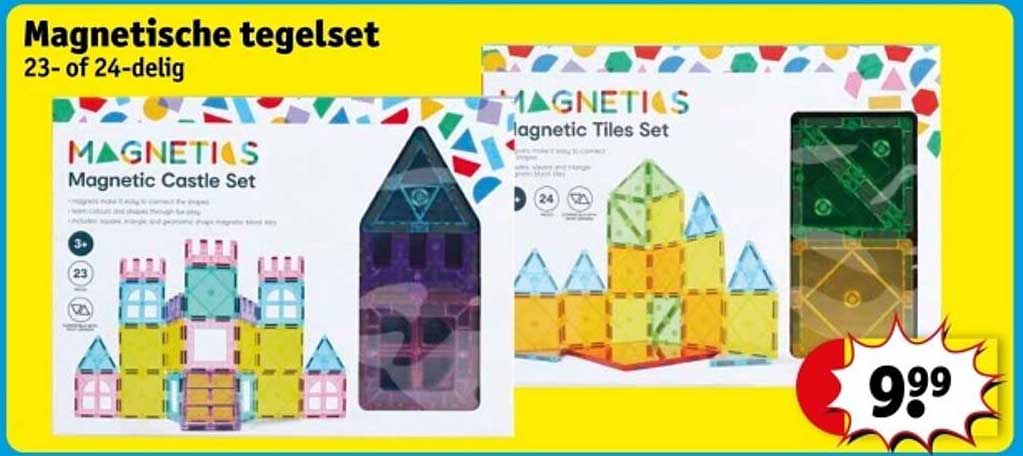Magnetische tegelset 23- of 24-delig