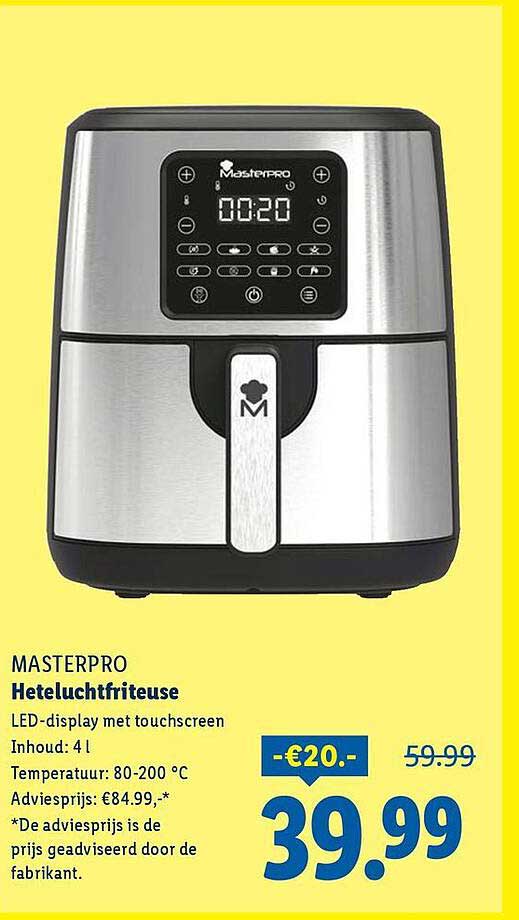 MASTERPRO Heteluchtfriteuse