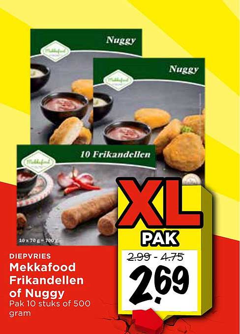 Mekkafood Frikandellen of Nuggy - Pak 10 stuks of 500 gram