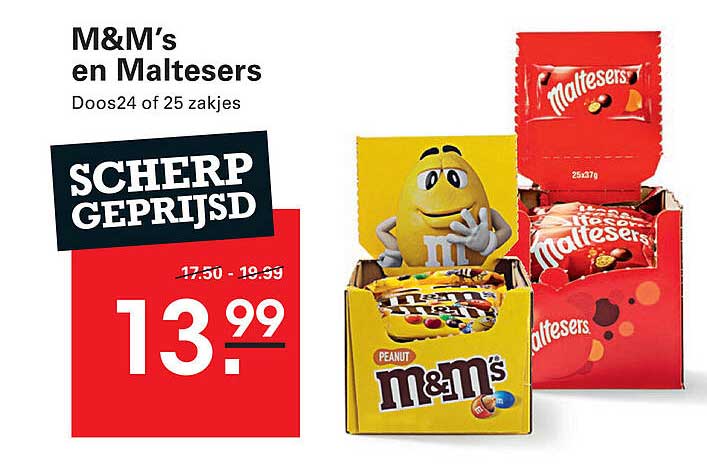 M&M’s en Maltesers