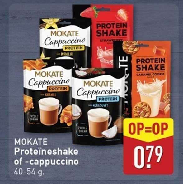 MOKATE Proteïneshake of -cappuccino 40-54 g