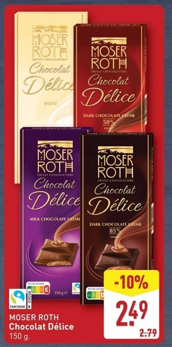 MOSER ROTH Chocolat Délice 150 g.