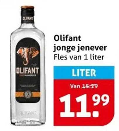 Olifant jonge jenever Fles van 1 liter