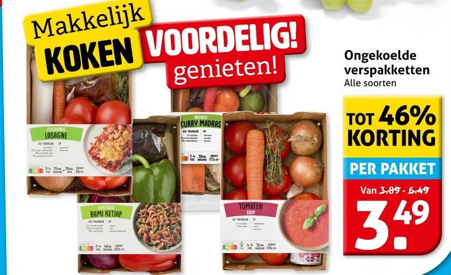 Ongekoelde verspakketten Alle soorten – Tot 46% korting