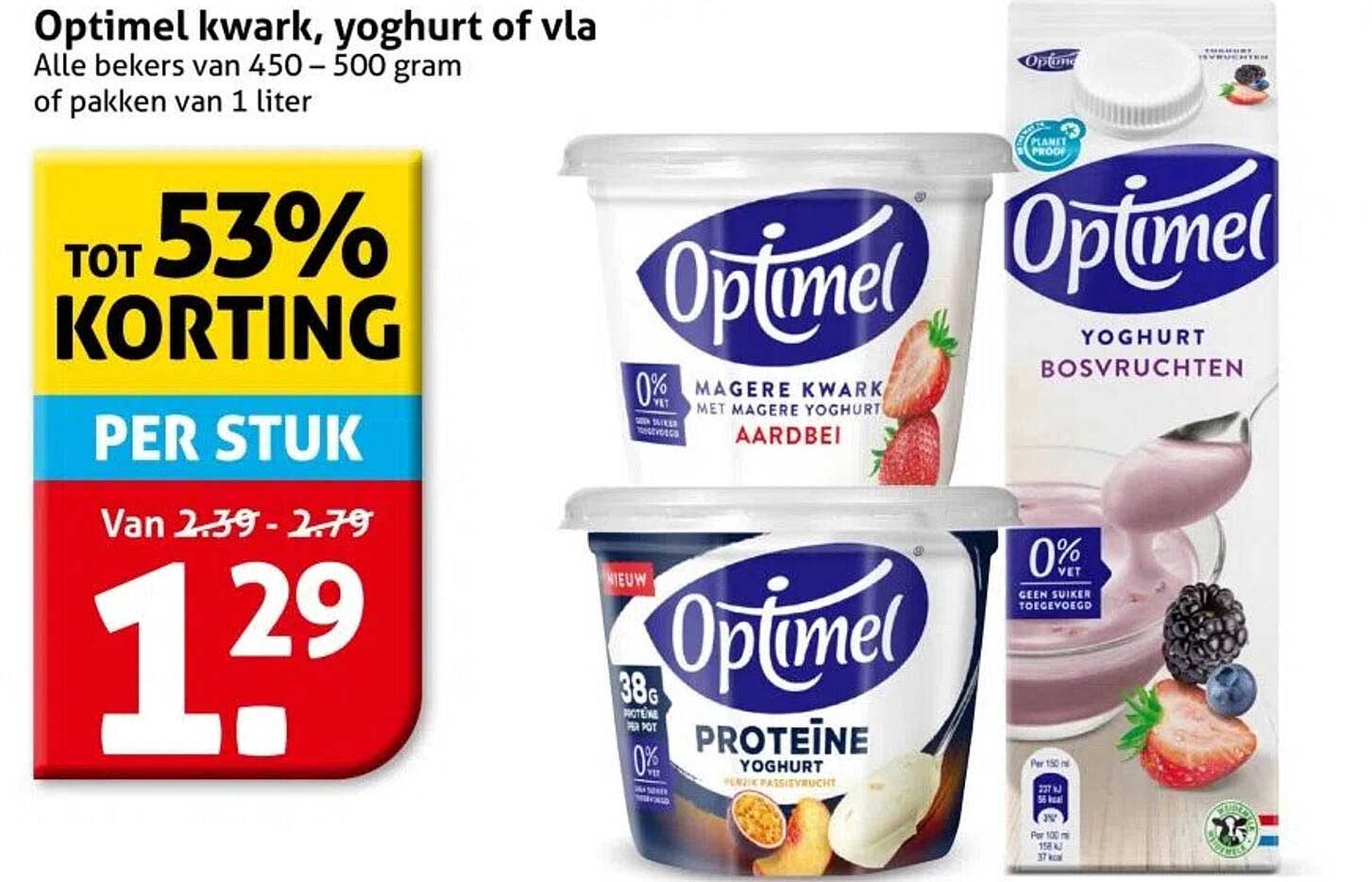 Optimel kwark, yoghurt of vla