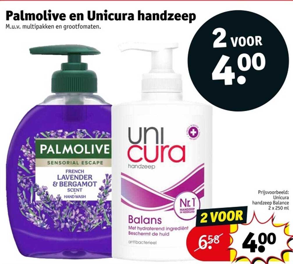 Palmolive en Unicura handzeep