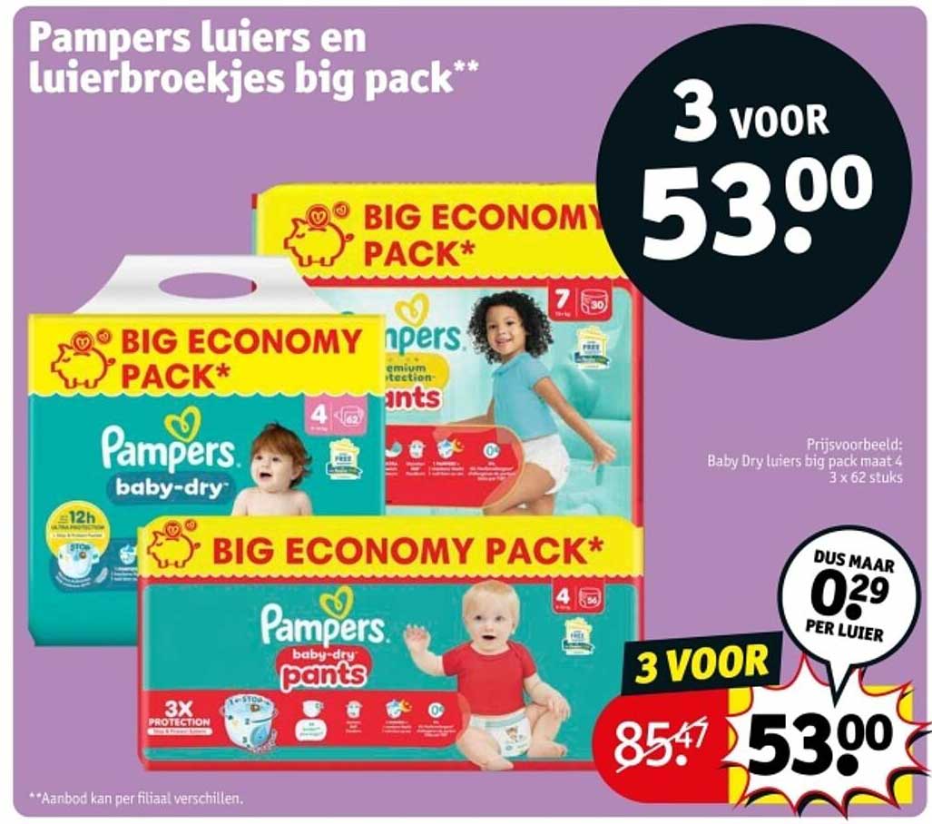 Pampers luiers en luierbroekjes big pack**