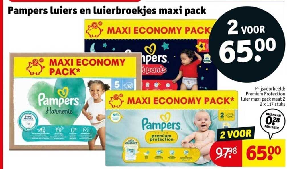 Pampers luiers en luierbroekjes maxi pack