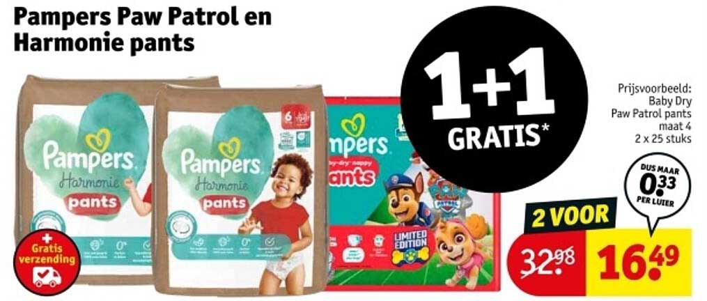 Pampers Paw Patrol en Harmonie pants