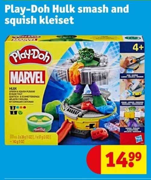 Play-Doh Hulk smash and squish kleiset