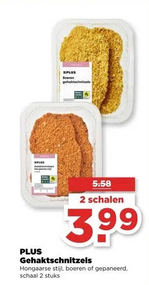 PLUS Gehakt schnitzels