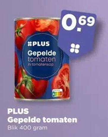 PLUS Gepeelde tomaten Blik 400 gram