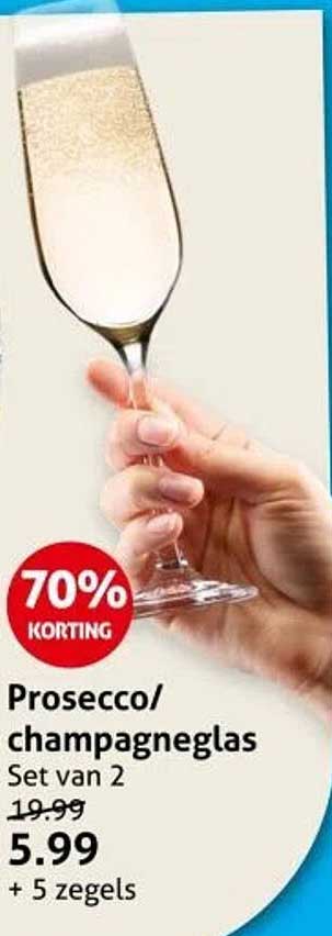 Prosecco/champagneglas Set van 2