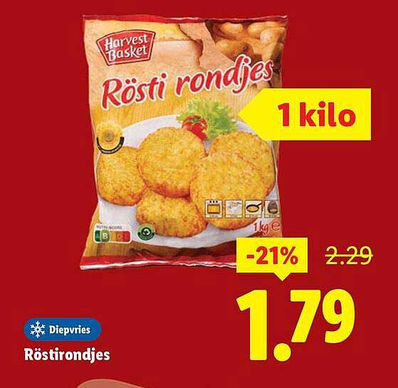 Röstirondjes 1 kilo