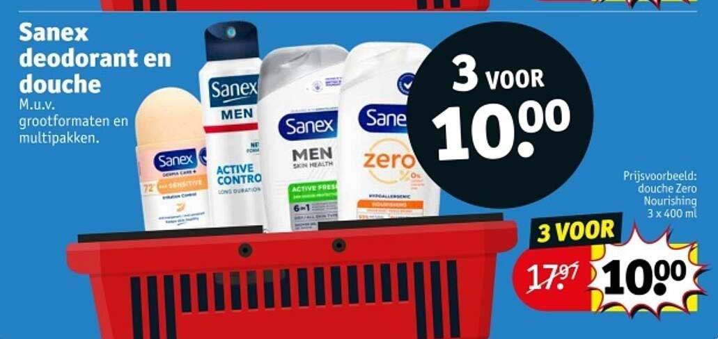 Sanex deodorant en douche