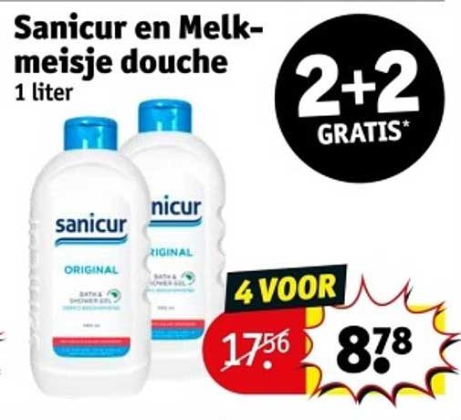 Sanicur en Melk-meisje douche 1 liter