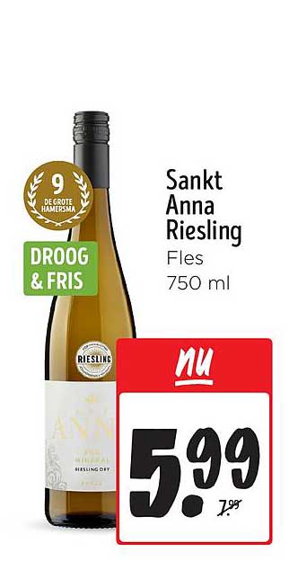 Sankt Anna Riesling Fles 750 ml