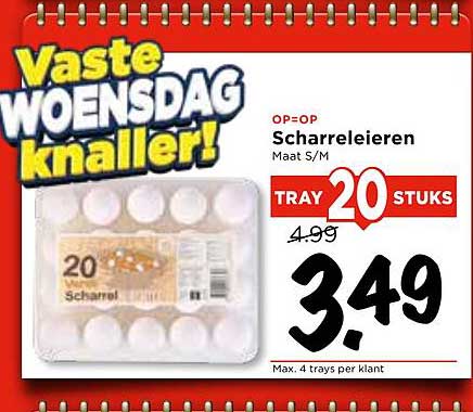 Scharreleieren Maat S/M - Tray 20 Stuks