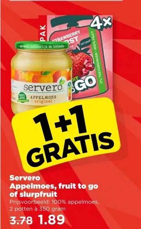 Servero Appelmoes, fruit to go of slurpfruit