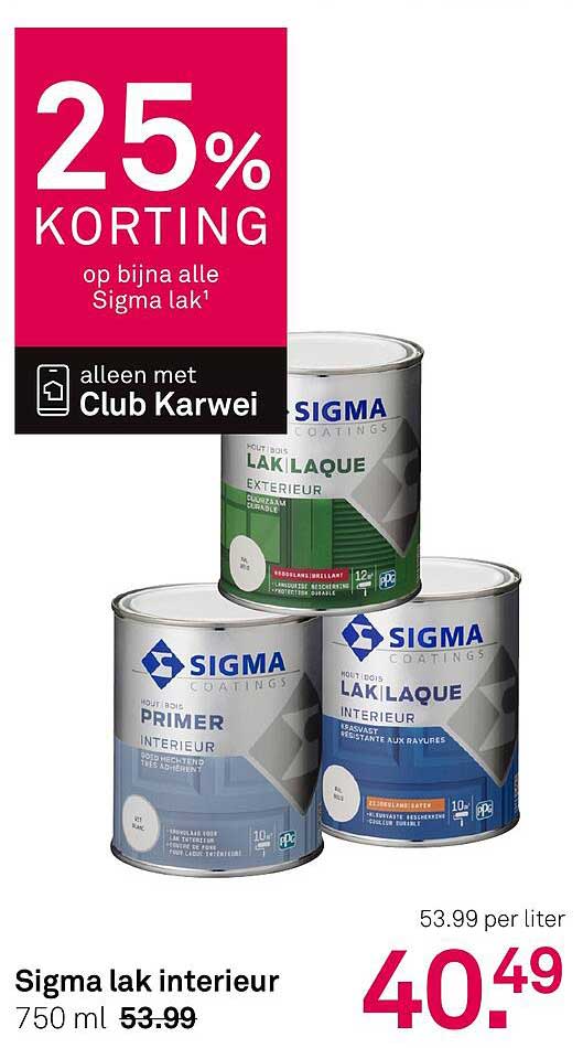 Sigma lak interieur