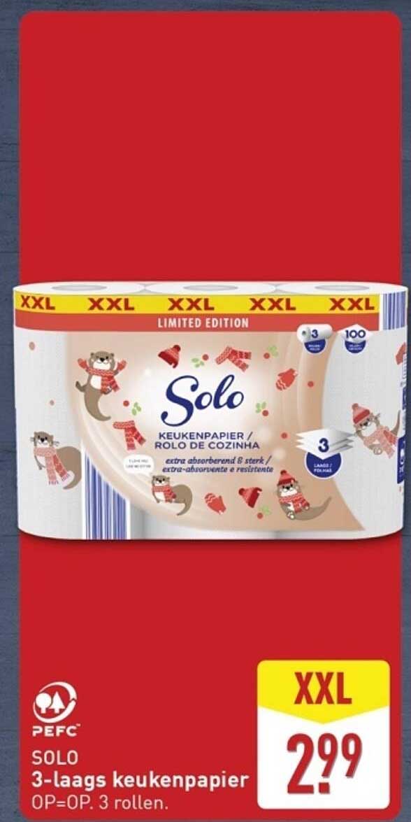 SOLO 3-laags keukenpapier