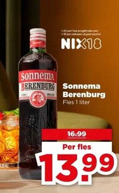 Sonnema Berenburg Fles 1 liter