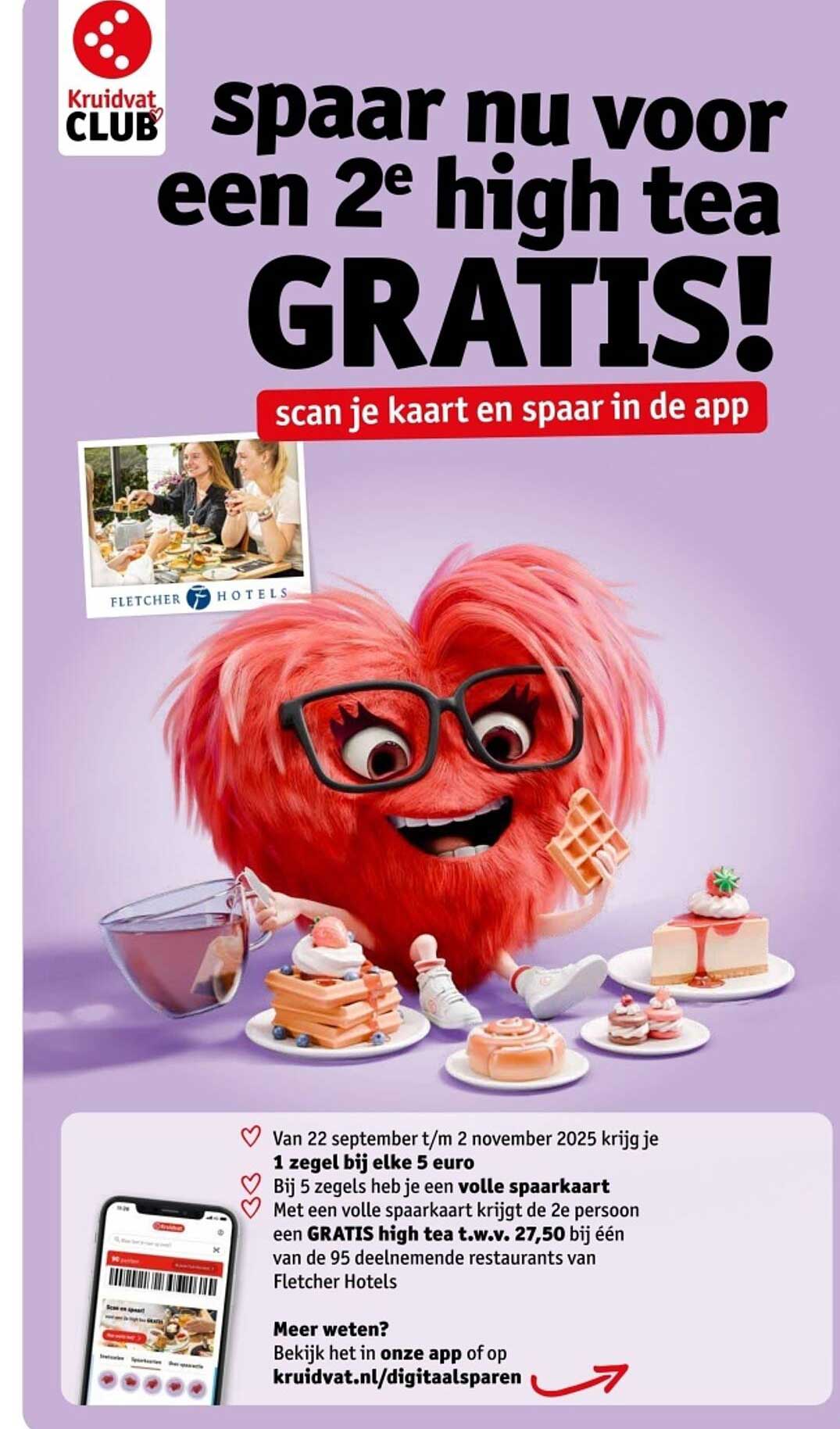Spaar nu voor een 2e high tea GRATIS!
