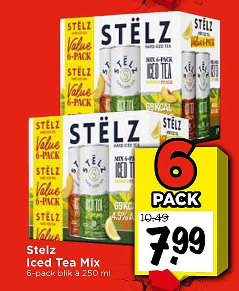 Stëlz Iced Tea Mix 6-pack blik à 250 ml