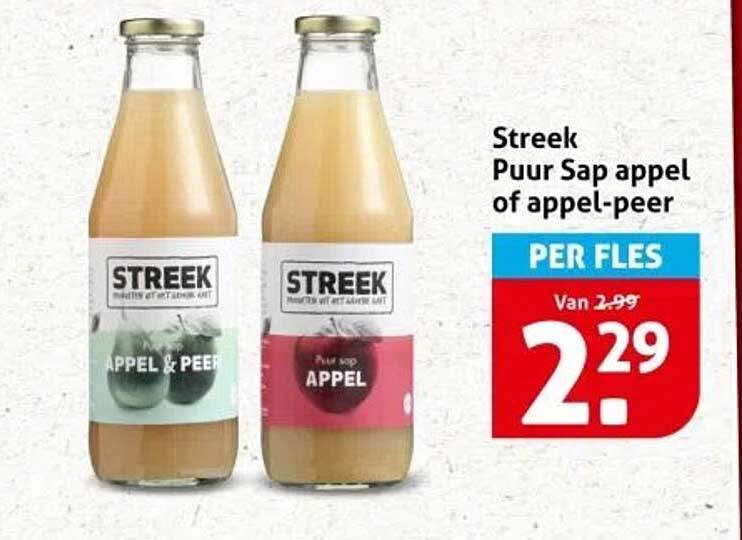 Streek Puur Sap appel of appel-peer
