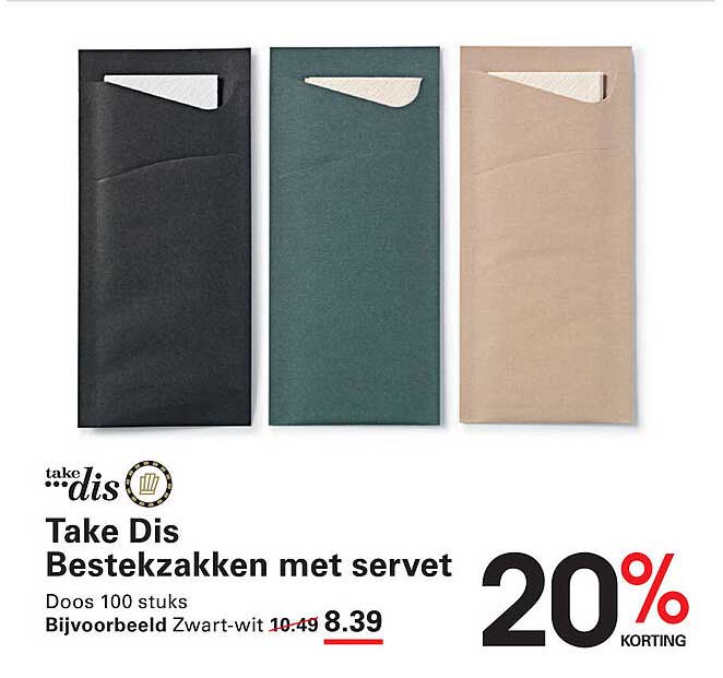 Take Dis Besteckzakken met servet