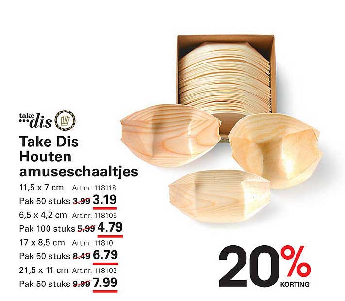 Take Dis Houten amuse schaaltjes