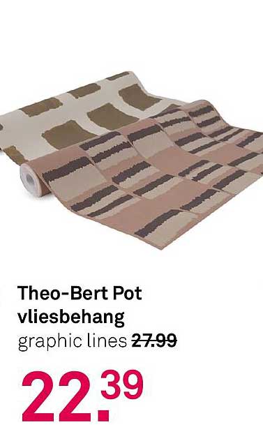 Theo-Bert Pot vliesbehang graphic lines