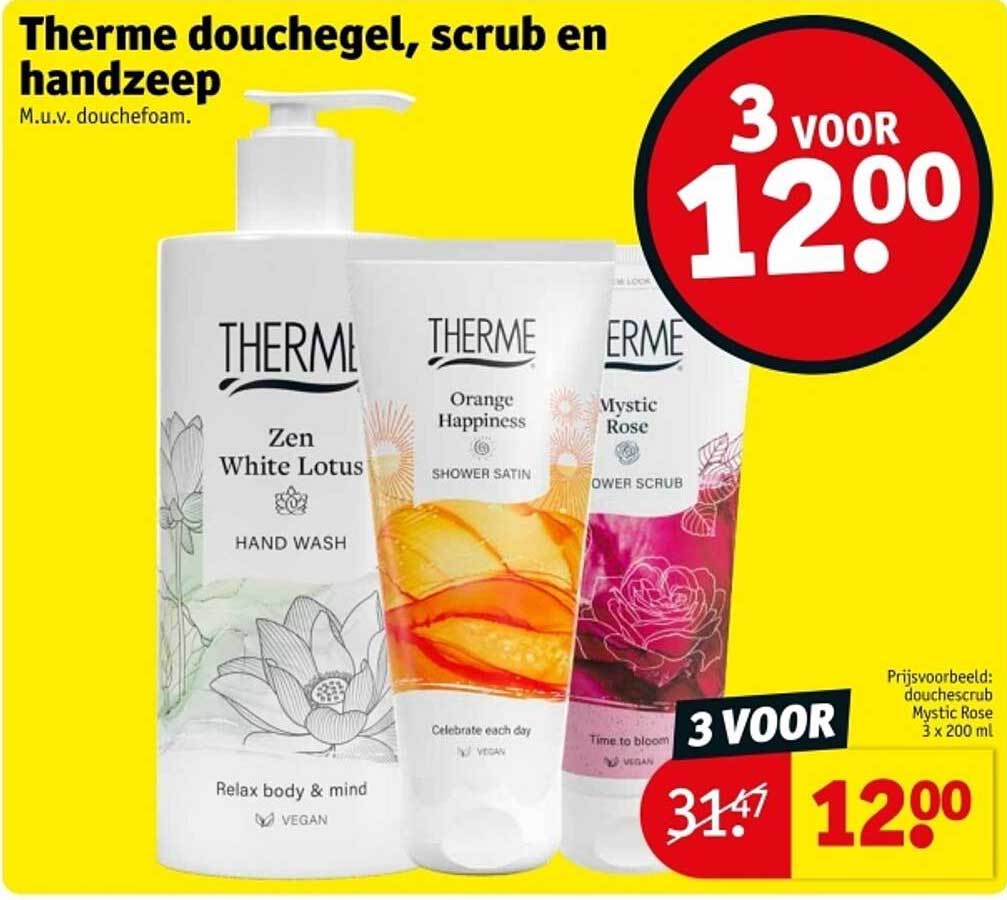 Therme douchegel, scrub en handzeep