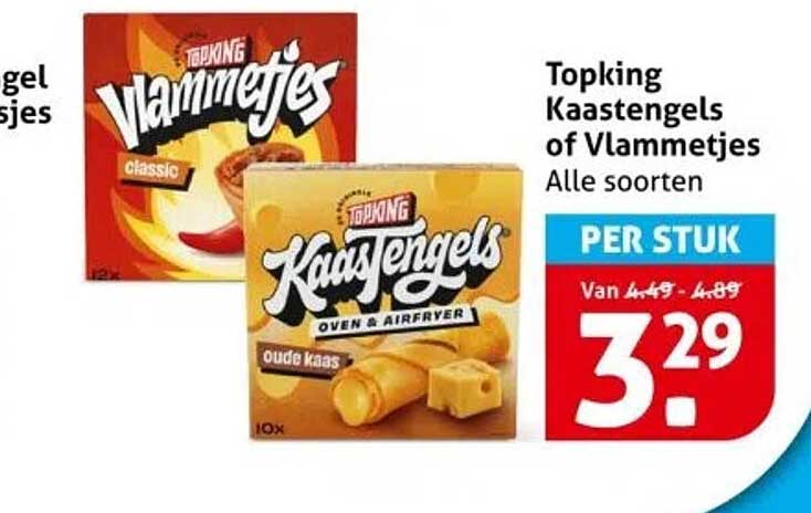 Topking Kaastengels of Vlammetjes