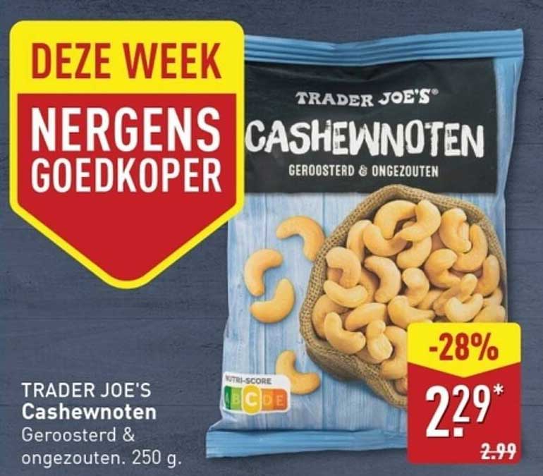 TRADER JOE'S Cashewnoten - Geroosterd & ongezouten - 250 g