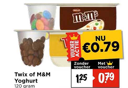Twix of M&M Yoghurt 120 gram