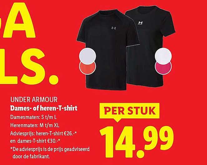 UNDER ARMOUR Dames- of heren-T-shirt