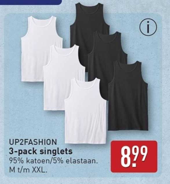 UP2FASHION 3-pack singlets