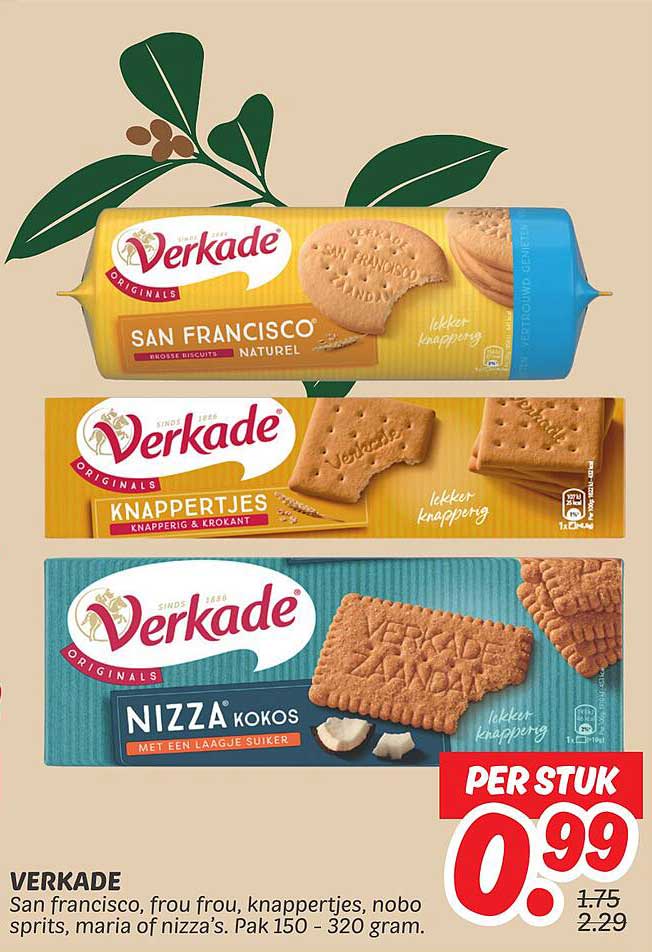 Verkade San Francisco, Knappertjes, Nizza Kokos