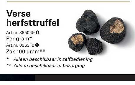 Verse herfsttruffel