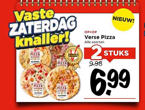 Verse Pizza - 2 stuks voor 6.99