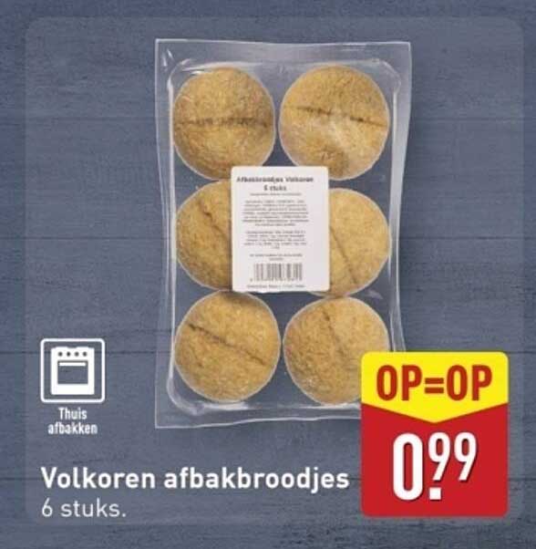 Volkoren afbakbroodjes 6 stuks