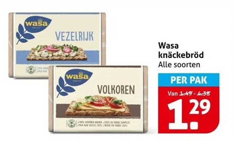 Wasa knäckebröd Alle soorten