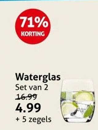 Waterglas Set van 2