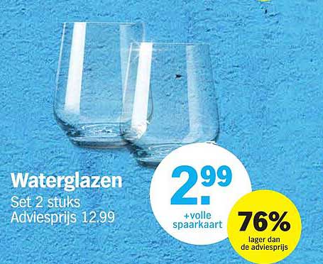 Waterglazen Set 2 stuks