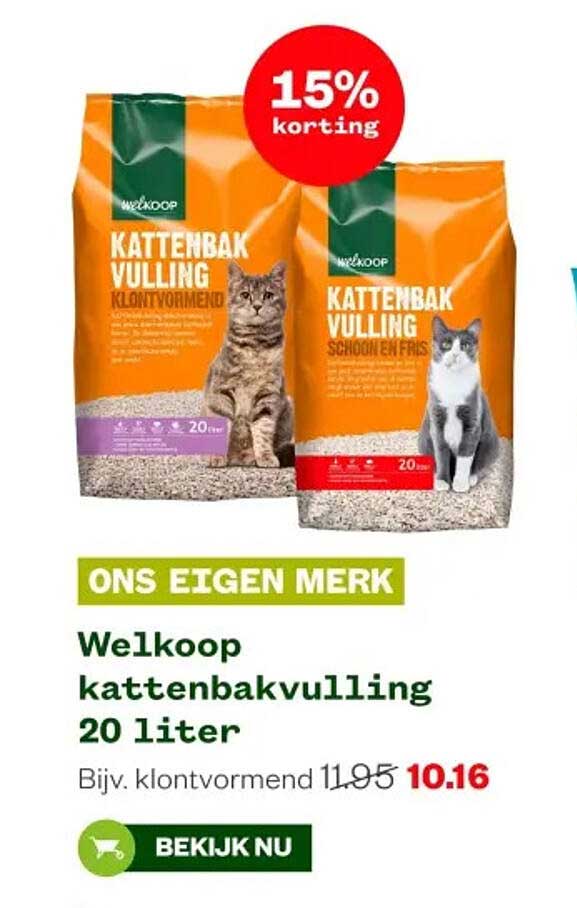 Welkoop kattenbakvulling 20 liter