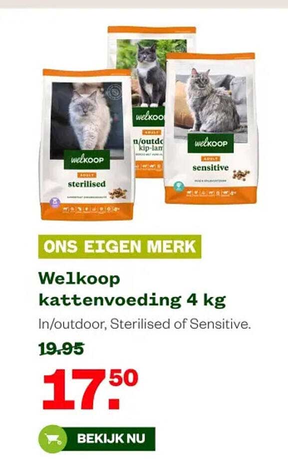 Welkoop kattenvoeding 4 kg