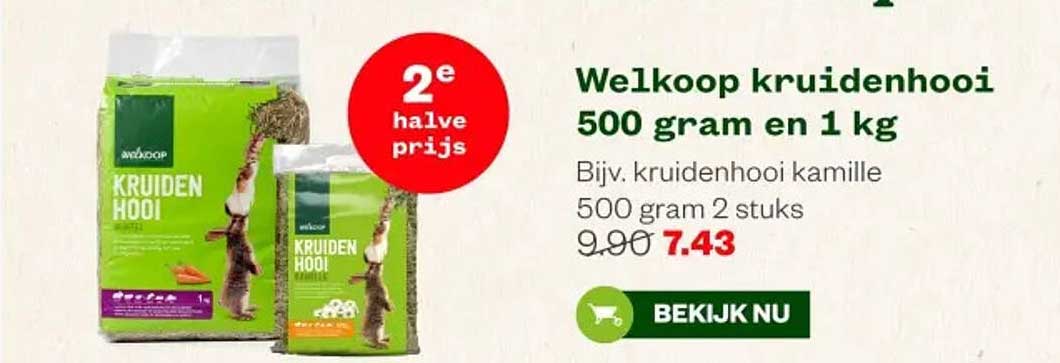 Welkoop kruidenhooi 500 gram en 1 kg